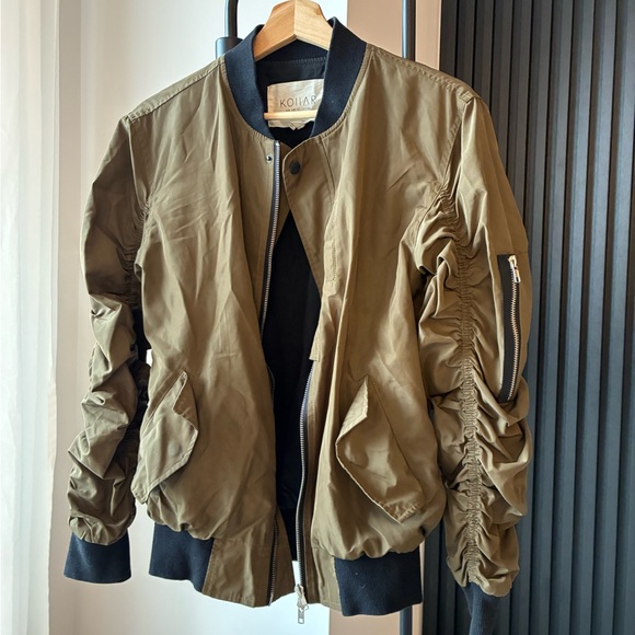 Kollar Men's Olive Bomber Jacket - Picture 1 of 3